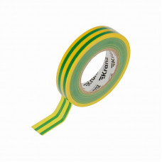 Изолента ПВХ 0,13х15мм, 25м, желто-зеленая KRANZ