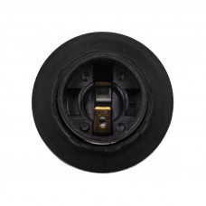 Патрон пластиковый термостойкий подвесной с кольцом Е14 черный REXANT