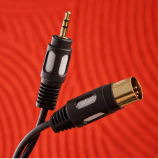 Шнур DIN 5 Pin - Стерео 3,5мм, 1,2м REXANT