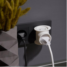 Тройник электрический универсальный 16А одно гнездо с/з белый REXANT