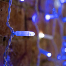 Гирлянда светодиодная Занавес 2х1,5м 300 LED СИНИЙ белый ПВХ IP65 эффект мерцания 230В нужен блок 303-500-1 NEON-NIGHT