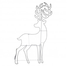 Фигура световая Сказочный олень из гибкого неона, 180х110 см, 2400 LED, цвет свечения белый NEON-NIGHT