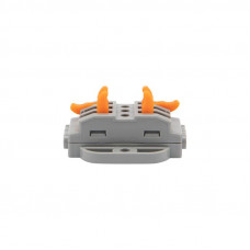 Клемма СМК 222-423P проходная 3 полюса, с монтажной площадкой (0,08-4 мм²), серая (25 шт./уп.) REXANT