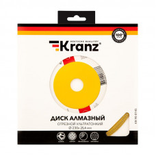 Диск алмазный отрезной ультратонкий 230x25,4/22,2x2x10 мм KRANZ