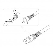 TV-разъем штекер без пайки белый REXANT