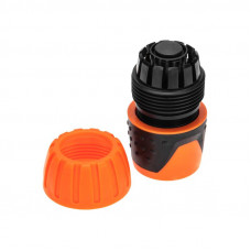 Коннектор для шланга, быстросъемный, 3/4', с аквастопом ЧЕТЫРЕ СЕЗОНА