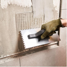 Гладилка нержавеющая 130х270 мм, зуб 6х6 мм, пластиковая ручка REXANT