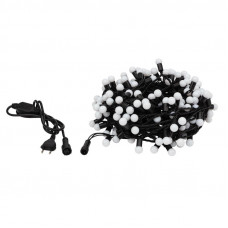 Гирлянда светодиодная Мультишарики Ø17,5мм 20м 200 LED БЕЛЫЙ черный ПВХ IP65 постоянное свечение 230В нужен блок 303-500 NEON-NIGHT