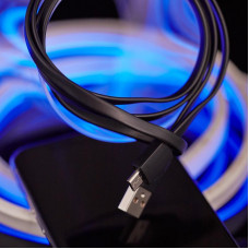 Кабель USB-A – micro USB, 2,4А, 1м, в черной тканевой оплетке, усиленный REXANT