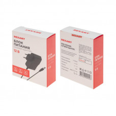 Блок питания (сетевой адаптер) AC 110-250В/DC 12В, 1А, 12Вт с DC разъемом подключения 5,5х2,1 (IP43)