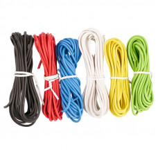 Набор автопровода «Радуга» 1х0,75мм, 6 цветов (белый, желтый, зеленый, красный, синий, черный) по 3м REXANT
