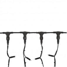 Гирлянда светодиодная Занавес 2х1,5м 360 LED КРАСНЫЙ черный КАУЧУК IP67 постоянное свечение 230В блок в комплекте NEON-NIGHT