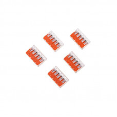 Универсальная компактная клемма СМК 221-415, 5-прoводная до 4,0 мм² (блистер 5 шт./уп.) REXANT