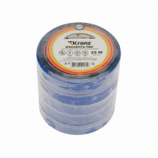 Изолента ПВХ 0,13х15мм, 25м, синяя KRANZ