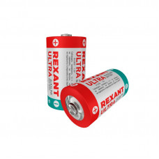 Батарейка алкалиновая D/LR20, 1,5В, 2 шт, блистер REXANT