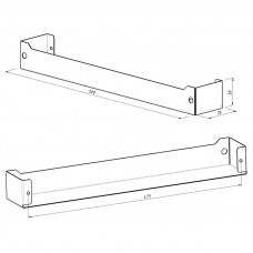 Полка для хранения 500x78мм, металлическая, настенная, черная REXANT