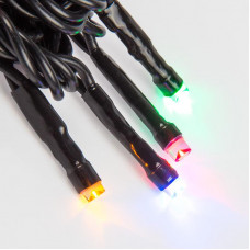 Гирлянда Нить управляемая 20м 200 LED МУЛЬТИКОЛОР (RGYB) черный ПВХ IP65 свечение с динамикой 230В нужен контроллер 217-204 NEON-NIGHT