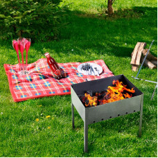 Мангал сборный походный, 350х250х350мм, в гофрированной картонной коробке СОКОЛ