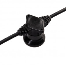 Гирлянда Belt-Light 2 жилы, 50м, шаг 40см, 125 патронов E27, IP65, черный круглый провод NEON-NIGHT