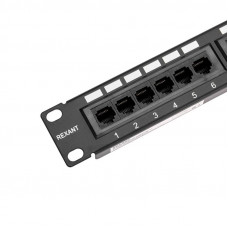 Панель коммутационная 19' PRO, 1U, 24 порта, UTP, RJ-45, CAT 6 REXANT