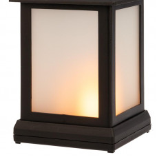 Декоративный фонарь 11х11х22,5 см, черный корпус, теплый белый цвет свечения с эффектом пламени свечи NEON-NIGHT