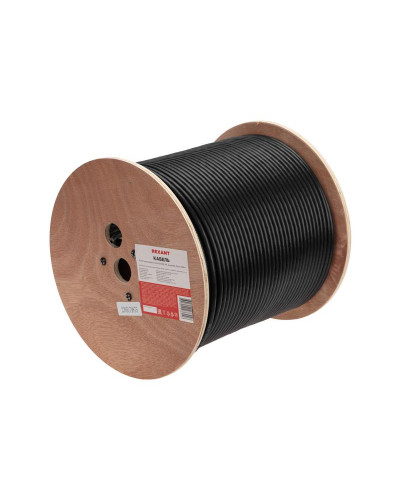 Кабель витая пара F/UTP, CAT 6, PE, 4PR, 23AWG, OUTDOOR, SOLID, черный, 305м REXANT