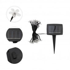 Гирлянда садовая (каскад) Ночной букет 4м, мультиколор, с аккумулятором и выносной солнечной панелью LAMPER