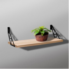 Кронштейн в стиле лофт для крепления полок, настенный, черный REXANT