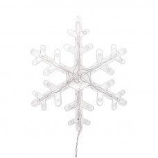 Гирлянда Бахрома со снежинками 2,4х0,9м, 150LED БЕЛЫЙ, прозрачный ПВХ, IP20, свечение с динамикой, 230В, не соединяется, с контроллером 8 режимов