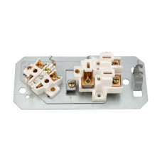 Розетка РШ/Евро двойная для электрической плиты 32А/16A, 250В, 2Р+РЕ (ОУ) белая REXANT