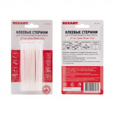 Стержни клеевые Ø7мм, 100мм, прозрачные (12 шт/уп), блистер REXANT