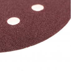 Диск абразивный на ворсовой основе, на липучке, перфорированный, P80, 125мм, 10 шт. KRANZ