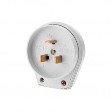 Вилка ВШ для электрической плиты 32А, 250В, 2Р+РЕ (ОУ) белая REXANT