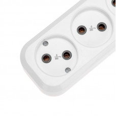 Удлинитель 3 гнезда, 3м, 2х0,75мм², б/з, белый PROconnect