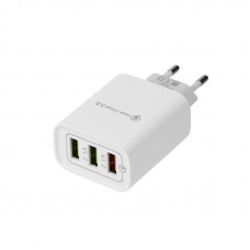 Сетевое зарядное устройство для iPhone/iPad REXANT 3 x USB, 5V, 3 А + 1 А + 1 А, белое