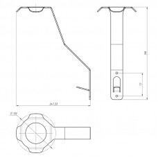 Держатель для шлемов и экипировки, настенный, черный REXANT