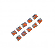 Универсальная клемма СМК 222-415, 5-проводная серая 0,08-2,5/4 мм² (блистер 10 шт./уп.) REXANT