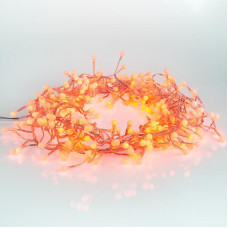 Гирлянда Мишура LED 3 м прозрачный ПВХ, 288 диодов, цвет красный