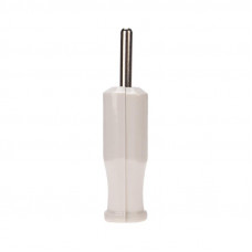 Вилка прямая без з/к 6А плоская белая REXANT