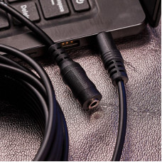 Шнур Стерео 3,5мм гнездо - Стерео 3,5мм штекер, 5м REXANT