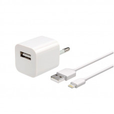 Сетевое зарядное устройство «Квадрат» USB (СЗУ) (1000 mA) белое REXANT