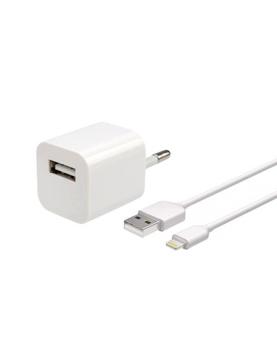 Сетевое зарядное устройство «Квадрат» USB (СЗУ) (1000 mA) белое REXANT