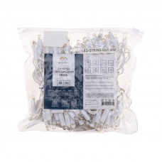 Гирлянда светодиодная Нить 10м 100 LED ТЕПЛЫЙ БЕЛЫЙ IP65 белый ПВХ постоянное свечение 24В соединяется NEON-NIGHT нужен транс-ор 531-100/531-311/531-312