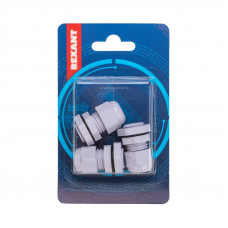 Кабельный ввод PG-9 (4-8мм) серый, комплект (3 шт/уп) REXANT