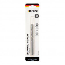 Сверло по металлу 6,5х101х63мм «Стандарт+» (P6M5 M-2) DIN 338, 1 шт. в блистере KRANZ