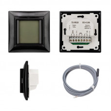 Терморегулятор цифровой RX-419B сенсорный, совместим с Legrand серии Valena, черный REXANT