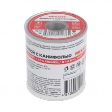 Припой с канифолью, 1000г, Ø1мм, (олово 60%, свинец 40%), катушка REXANT