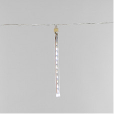 Гирлянда Тающие сосульки светодиодная, 4шт х 20см, шаг 50см, 230В (с трансформатором) белые светодиоды