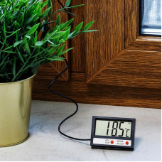 Термометр электронный комнатно-уличный с часами REXANT