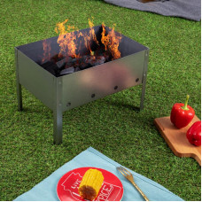 Мангал сборный со складным дном, 230х230х335мм, в пленке СОКОЛ